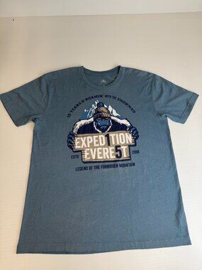 Expedition Everest Shirt Men Large Snowman Graphic 15 Years Coaster Disney Ex